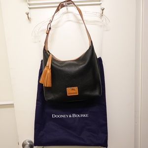 Dooney & Bourke Black Pebble Leather Shoulder Bag